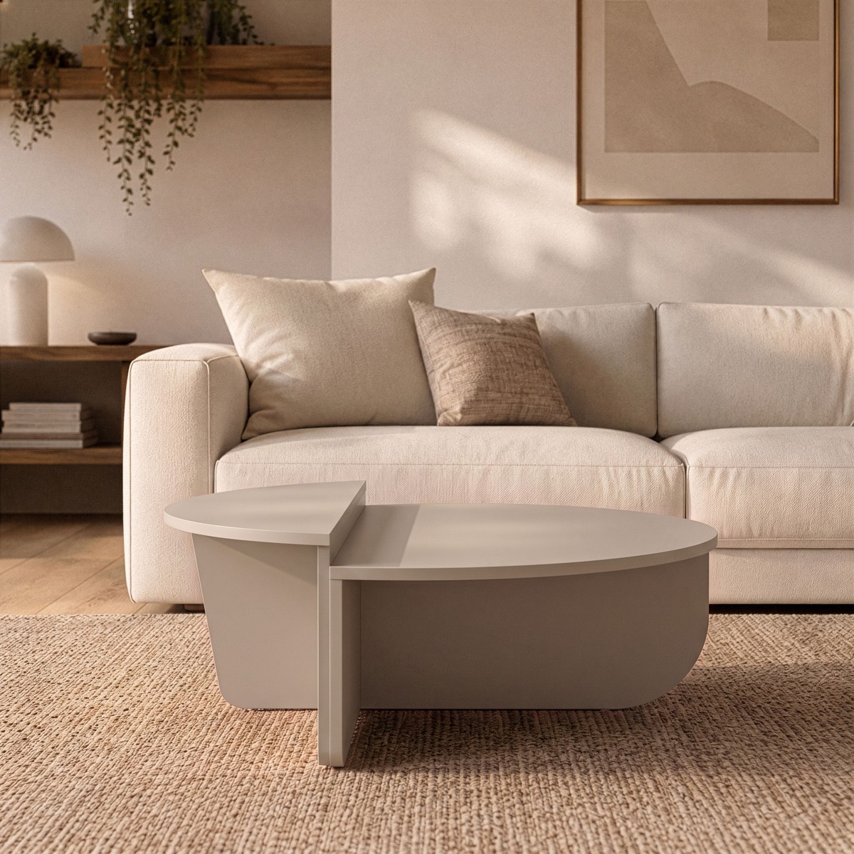 Lot de 2 tables basses L90 cm - ORION cashmere, CALICOSY