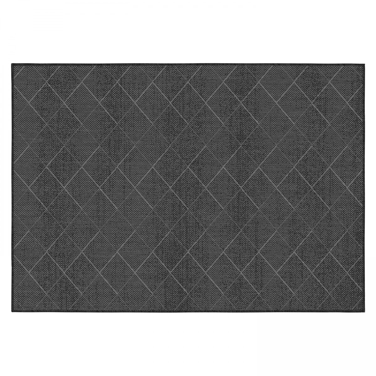 Tapis d'extérieur en polypropylène teinté dans la masse, DIOMA noir, OVIALA
