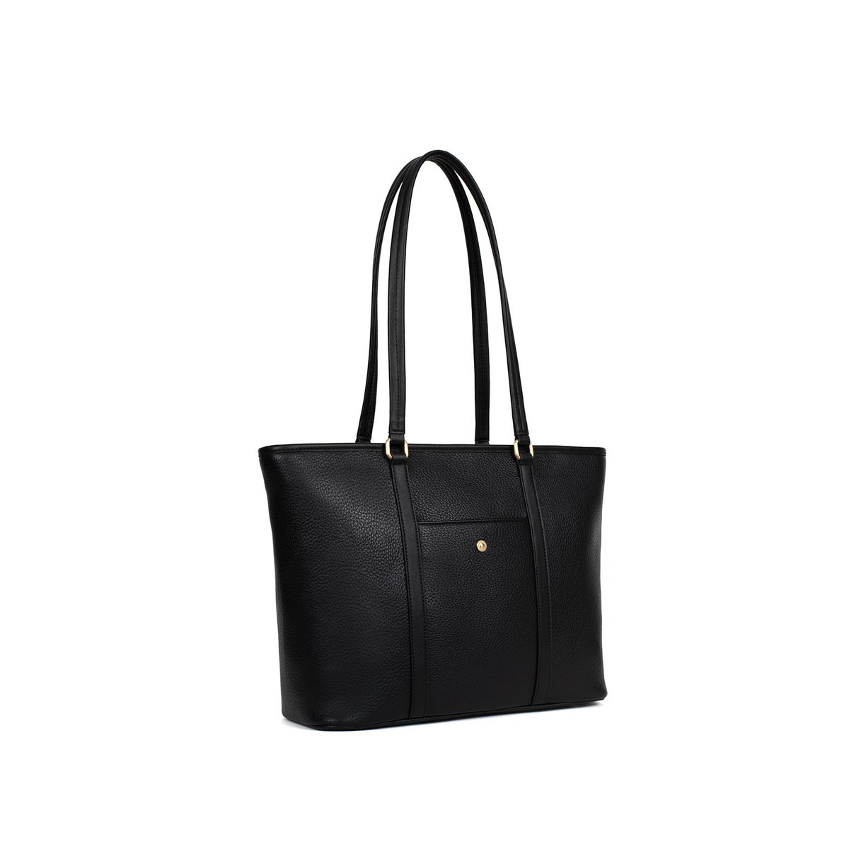 Sac cabas porté épaule  ELLA noir, HEXAGONA