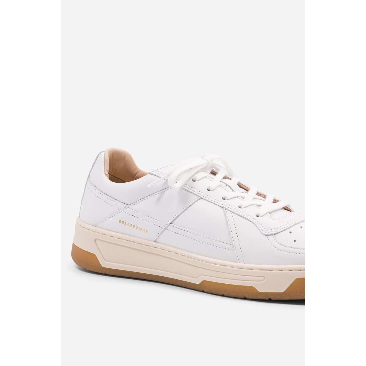 Basket cuir B8 blanc, BELLEDONNE