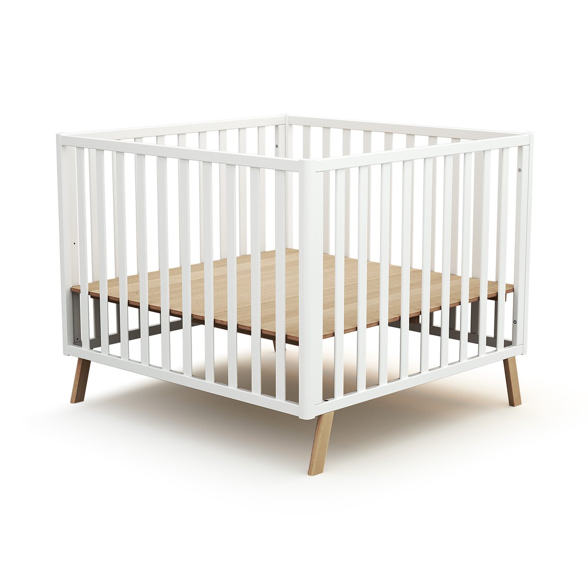 Parc bébé évolutif en bois KASA blanc, JURABABY