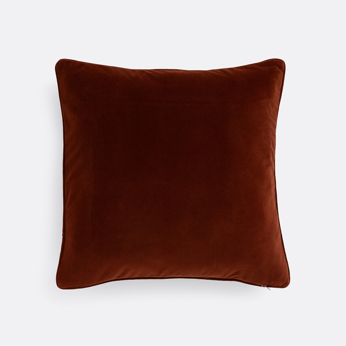 Funda de cojín 50x50cm, jacquard, LEAN natural/terracota, LA REDOUTE INTERIEURS
