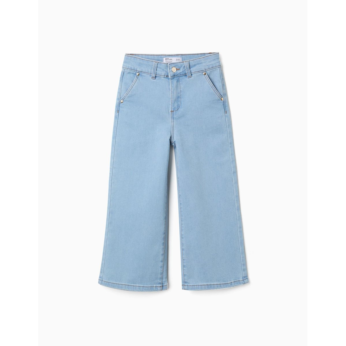 Jean à jambe large avec poches devant et derrière bleu clair, ZIPPY