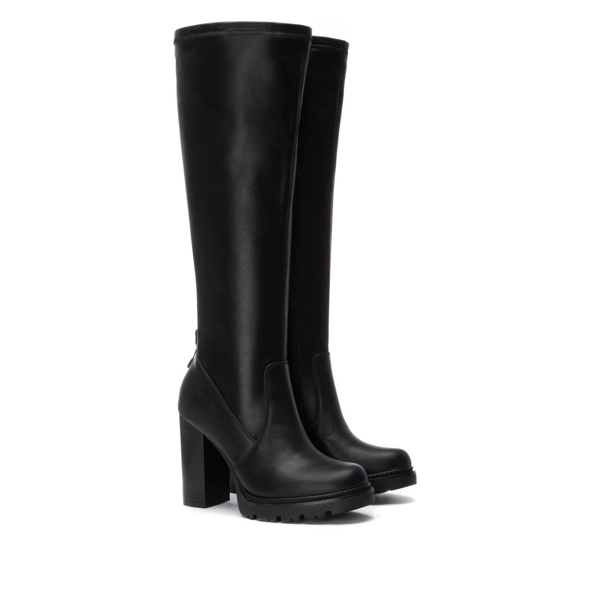 Botte Talon Décontractée Fermeture éclair noir, REFRESH