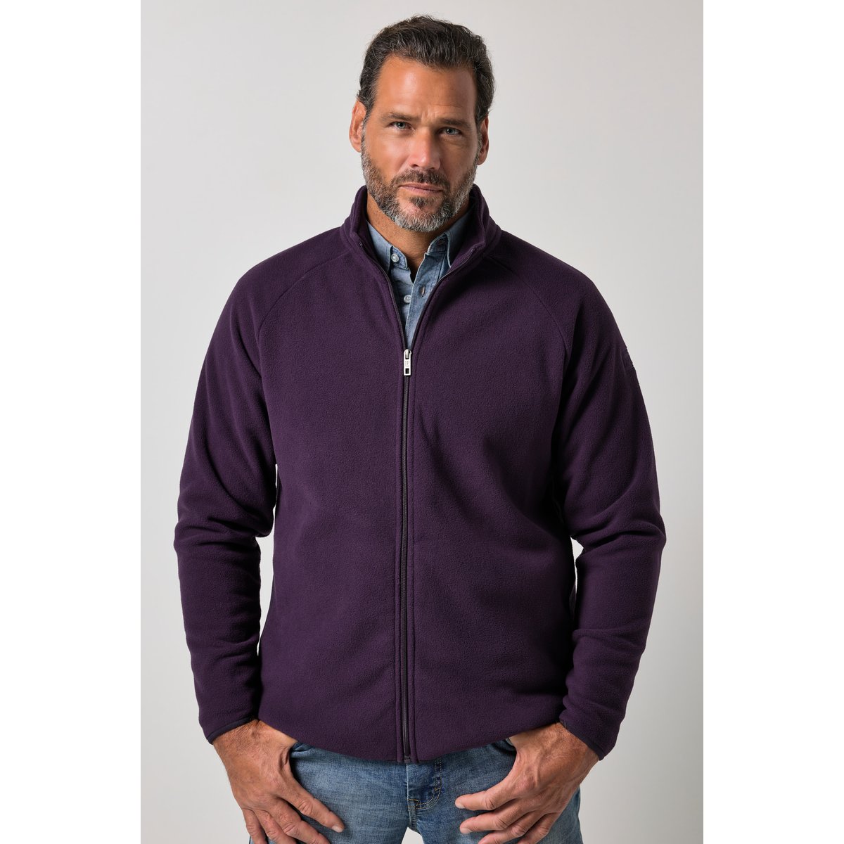 Veste en polaire Level 2, col montant violet foncé, JP1880