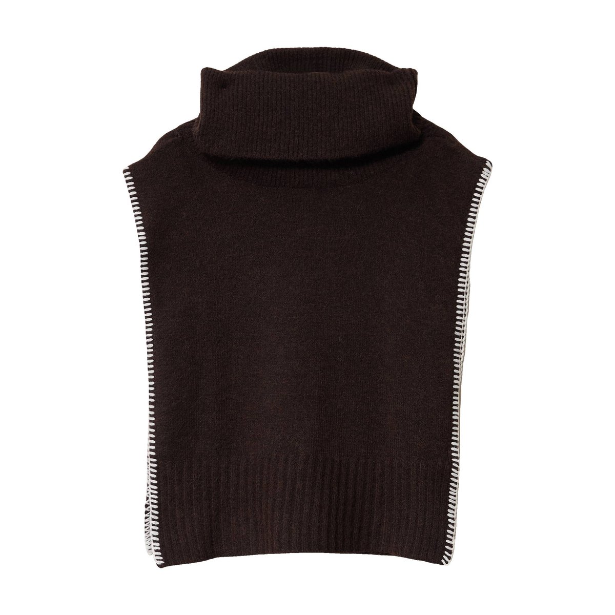 Écharpe aspect laineux marron foncé, BREAL