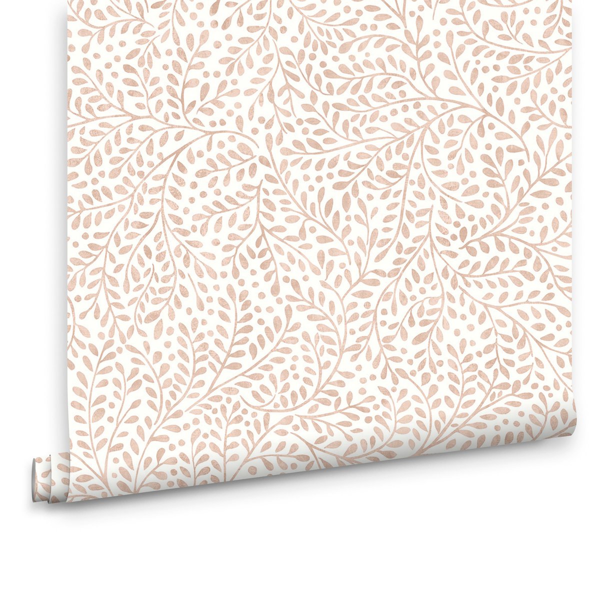 Papier peint floraison douce rose, écru, JOULES