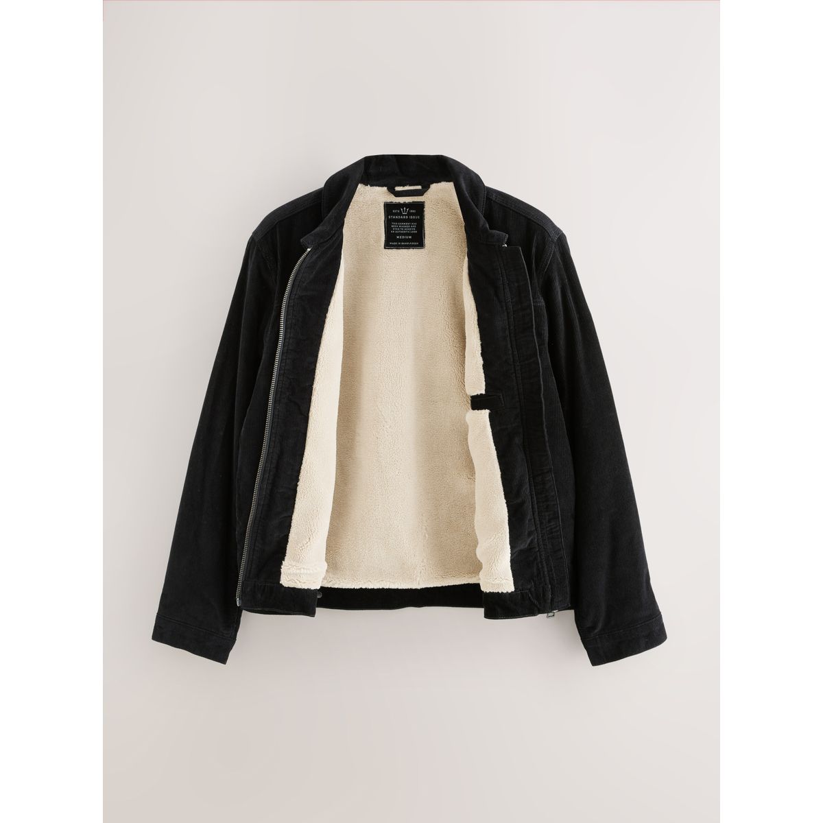 Veste en velours côtelé à doublure mouton noir, NEXT