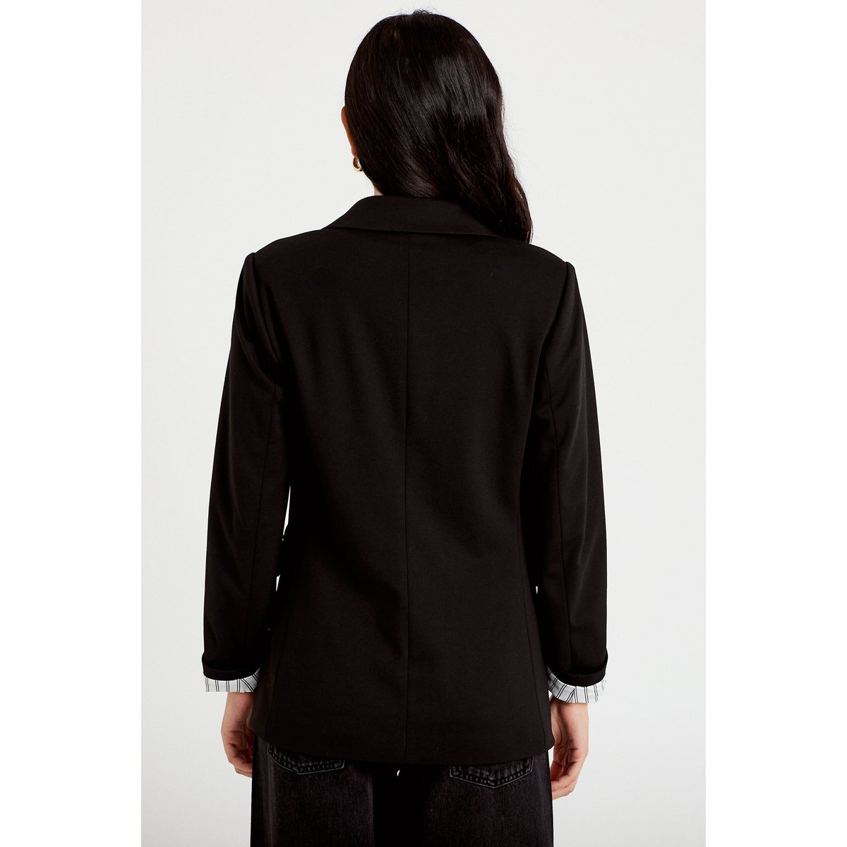 Blazer cintré manches longues noir, CACHE CACHE