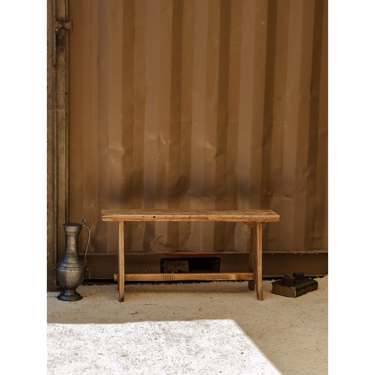 Petit banc en bois Antoine N°462 - Bon état bois clair, DEBONGOUT