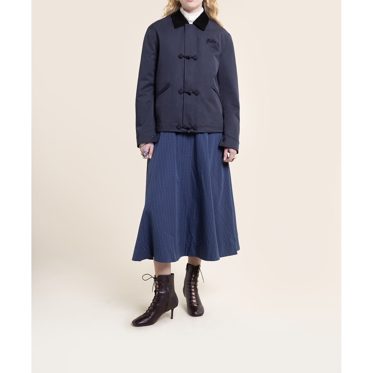 Veste imperméable à brandebourgs, CARNOT indigo, FLOTTE