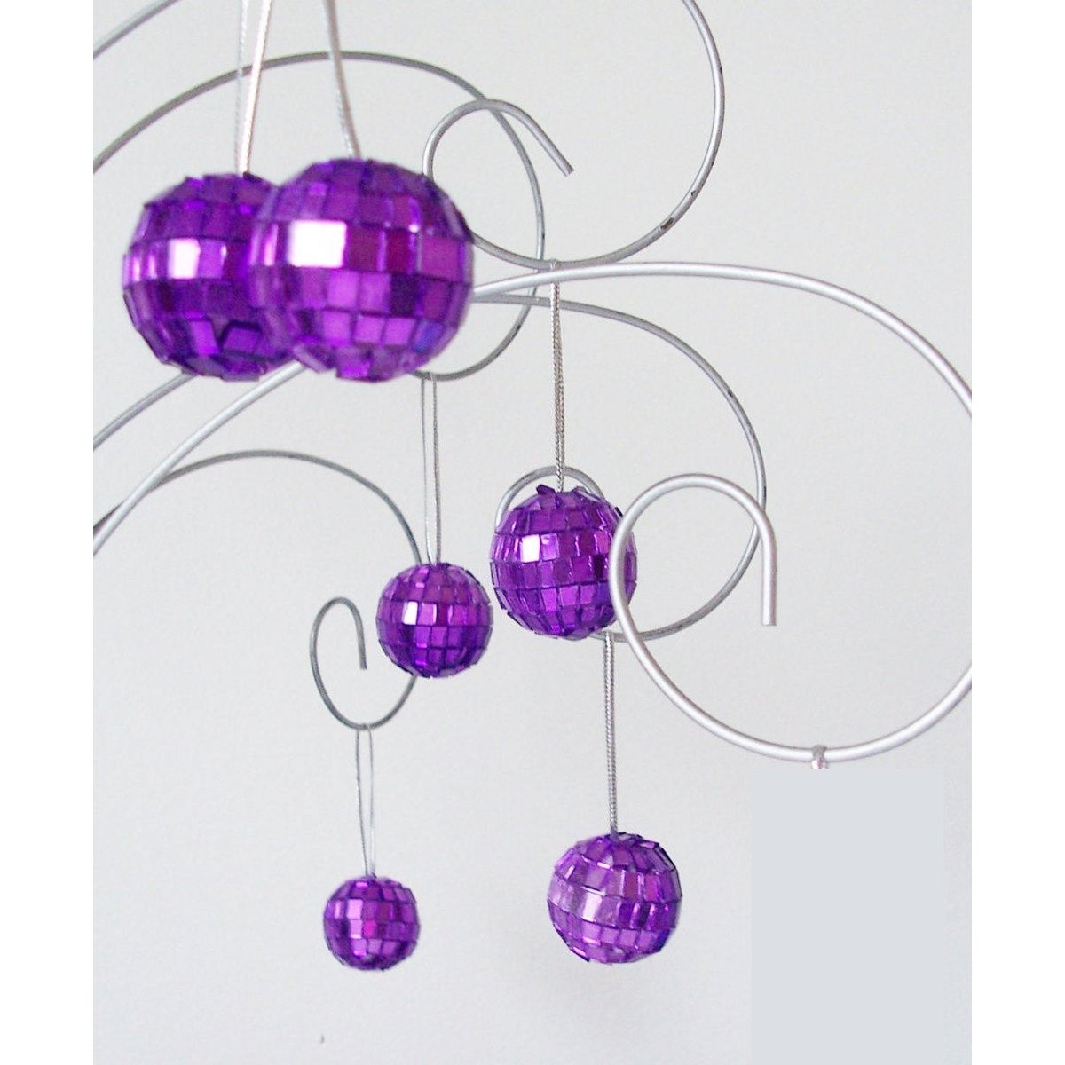 Set de 6 boules miroir rouge 6 cm multicouleur, EDEN