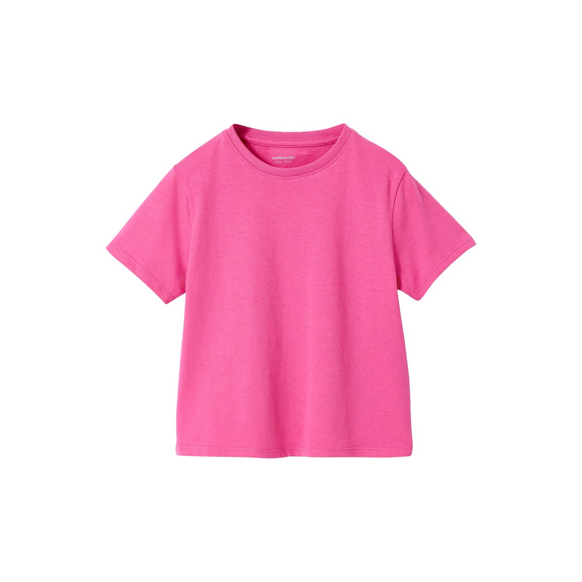 Lot de 3 tee-shirts unis blanc, VERTBAUDET