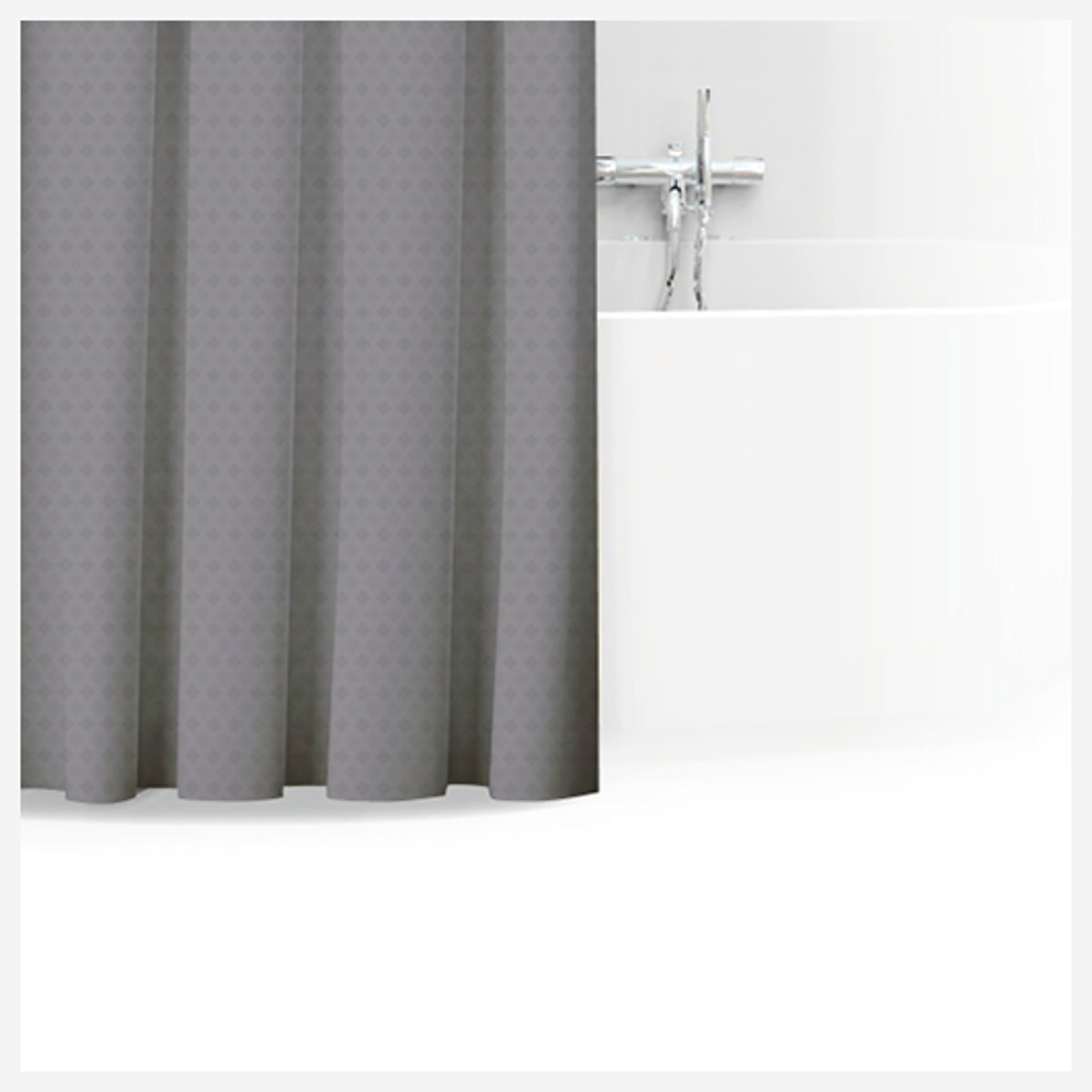 Rideau de douche imperméable MODERN COLOR gris, 5FIVE SIMPLY SMART