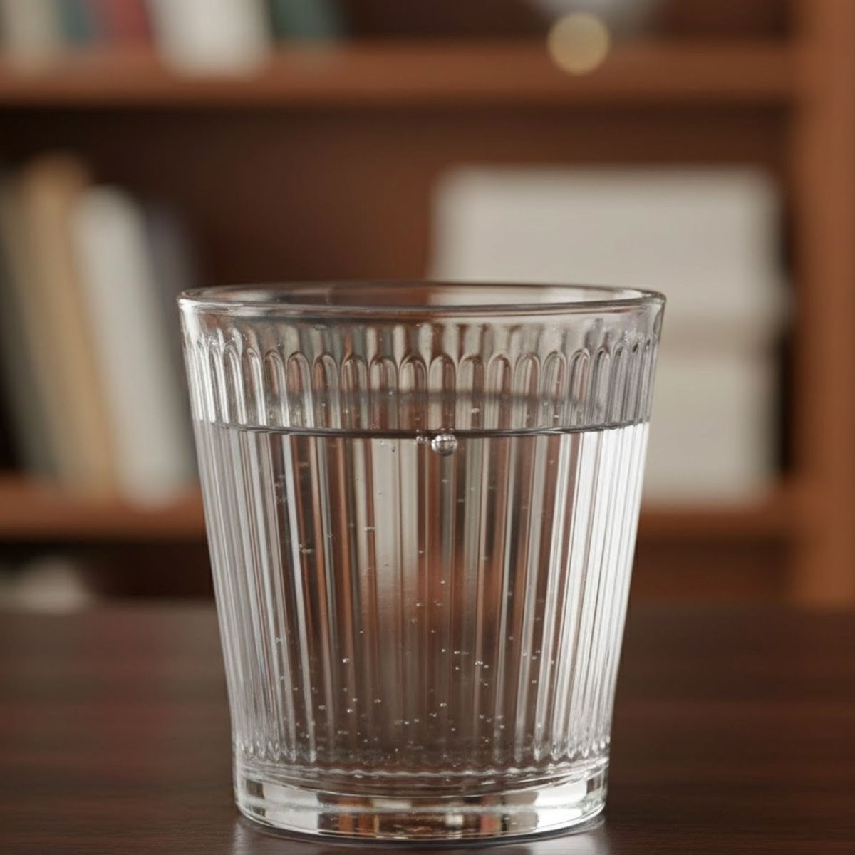 Set de 3 verres à eau en verre strié 24cl transparent, WADIGA