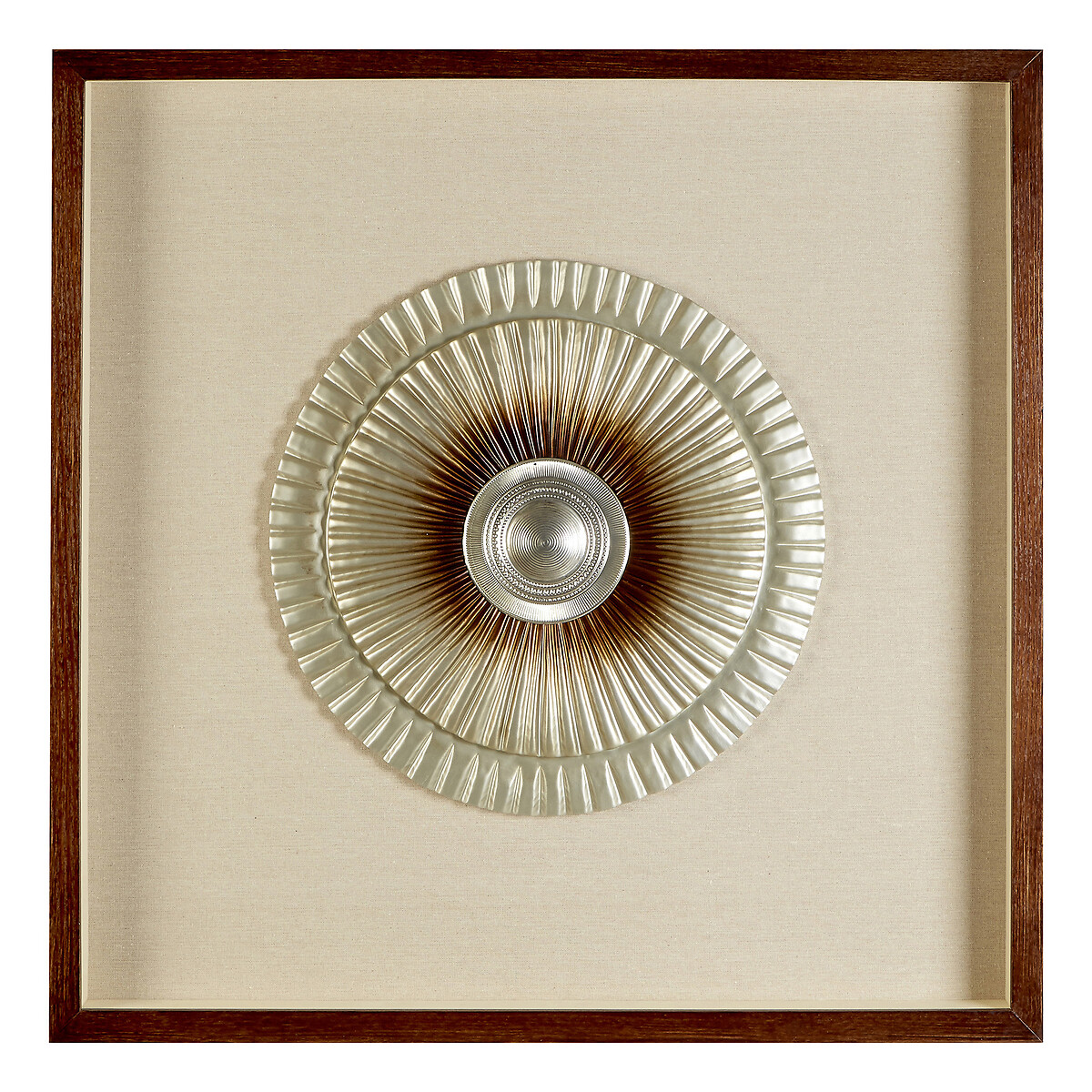 Silver Round Carving Framed Wall Art brown, FIFTY FIVE SOUTH