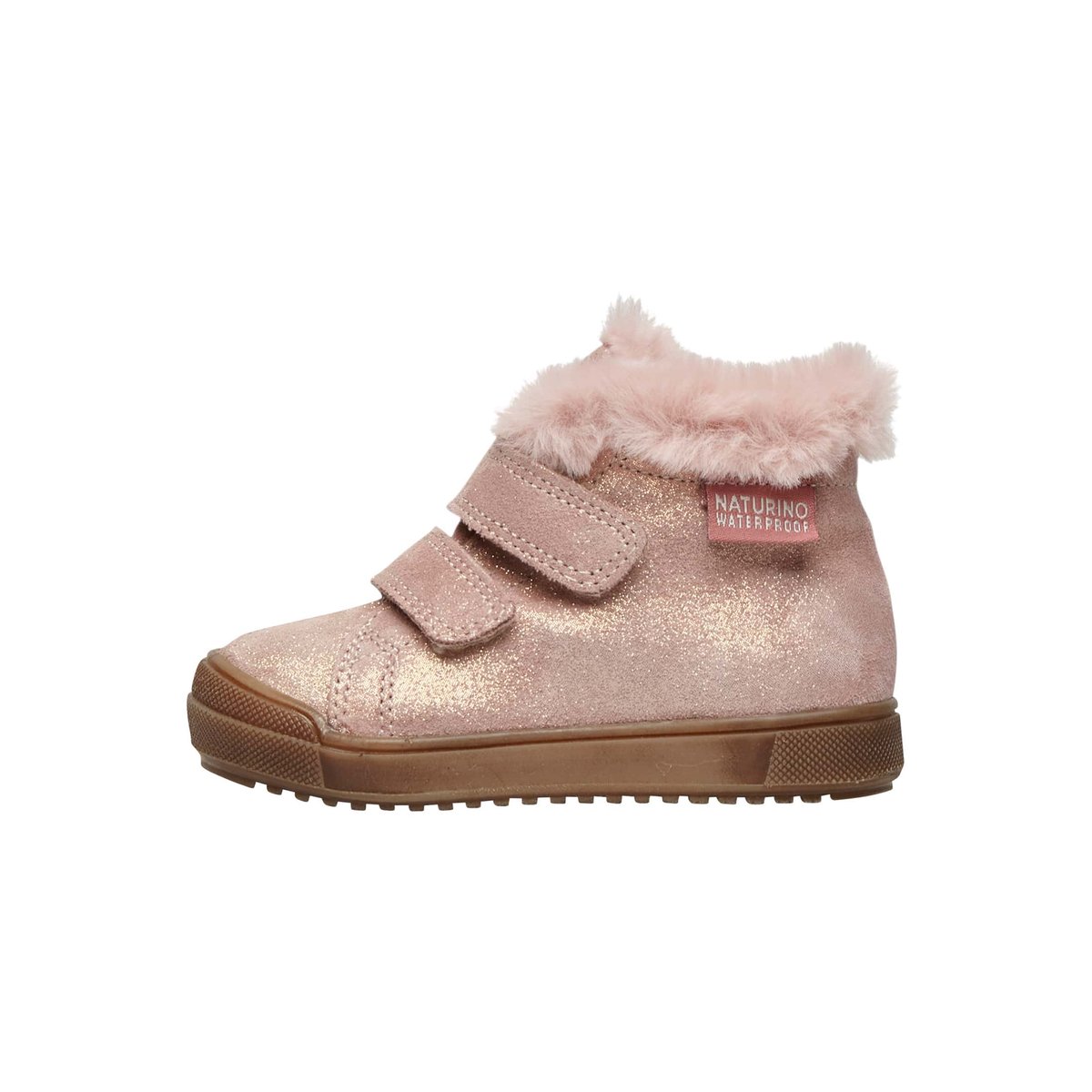 Chaussures montantes en suède à paillettes DELLEN VL rose clair, NATURINO