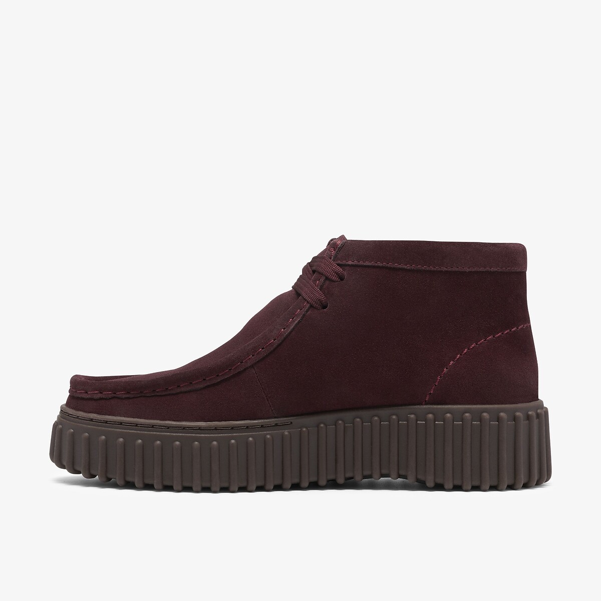 Torhill Moss suede shoes burgundy, CLARKS