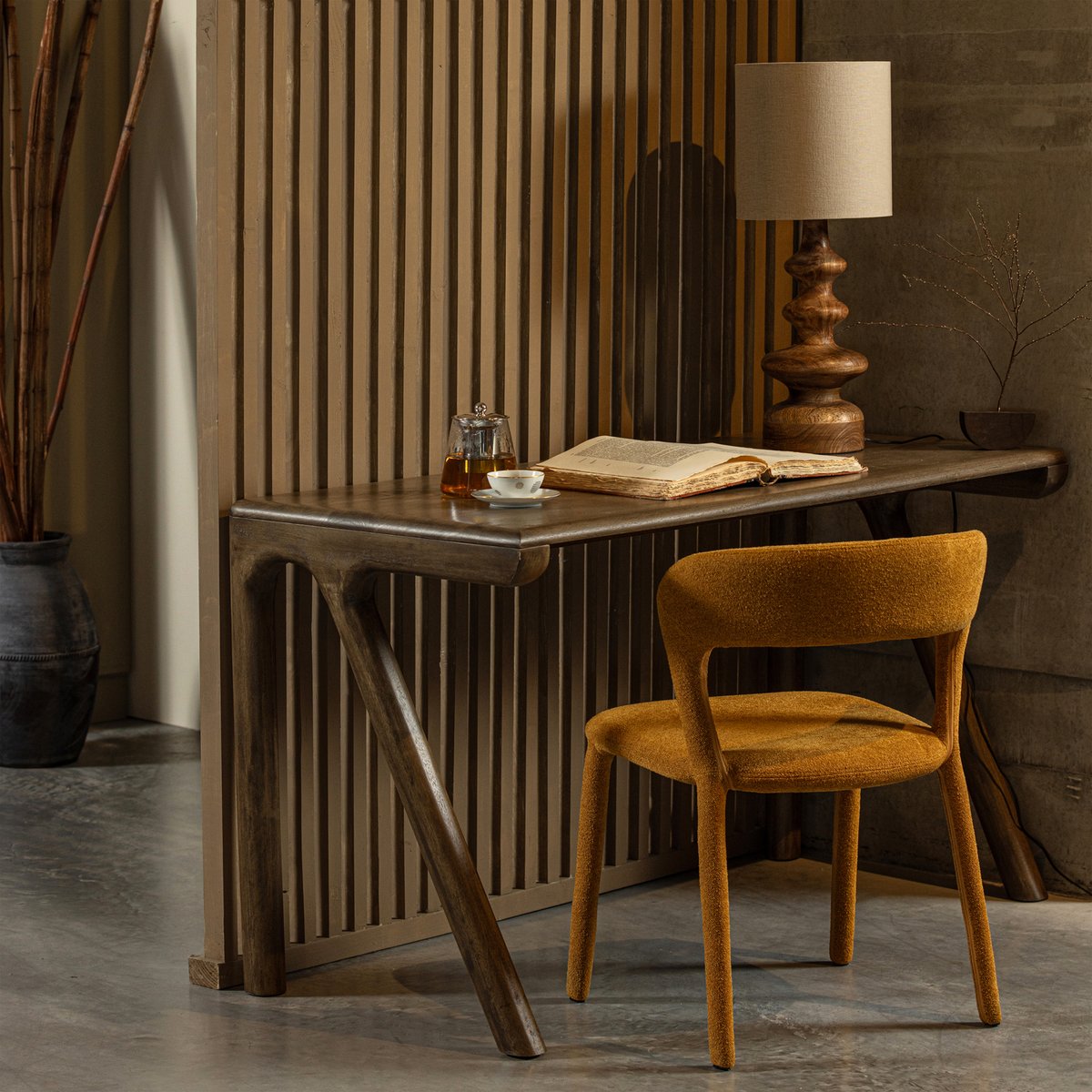 Bureau en bois de manguier TUG noyer, WOOOD