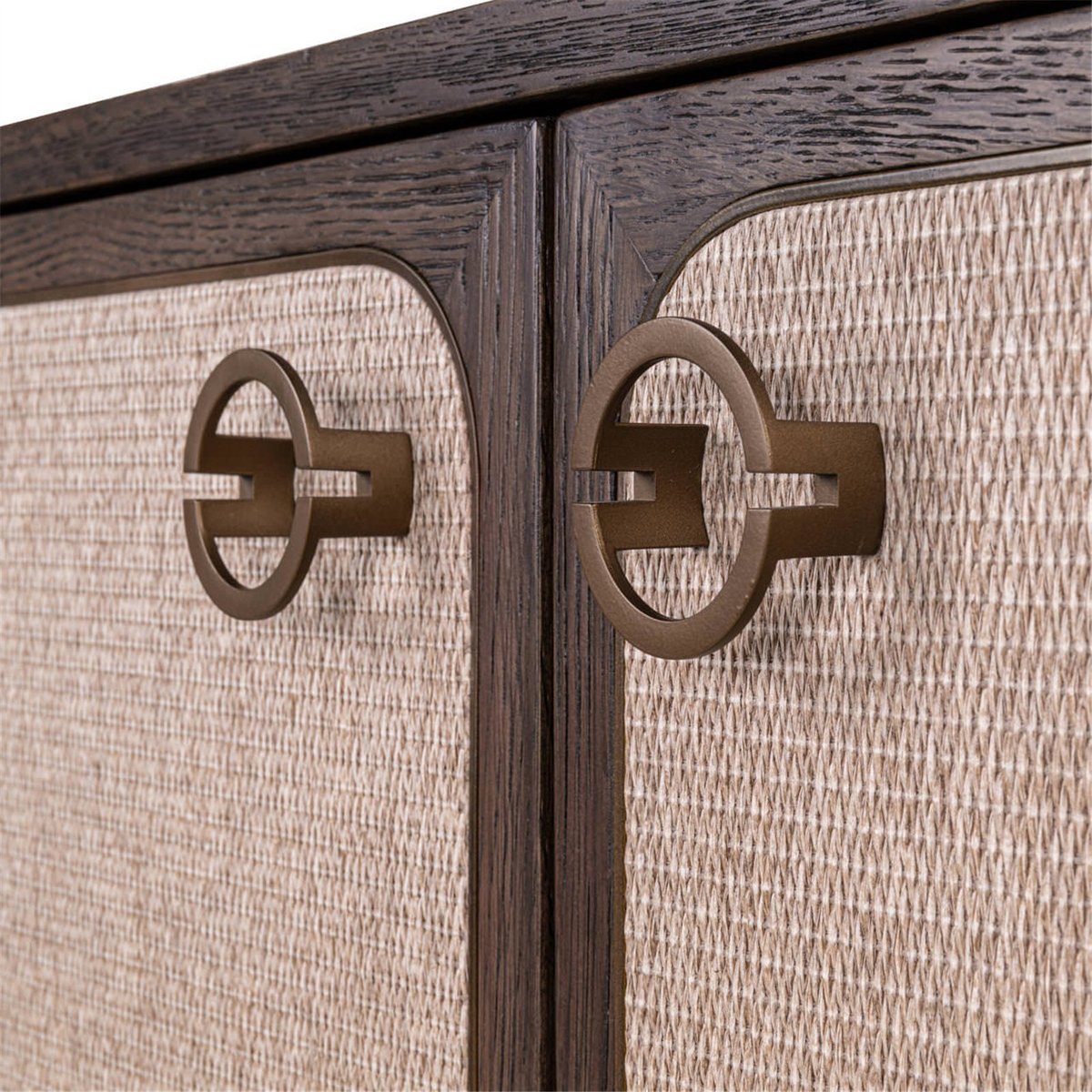 Buffet en bois collection WILLOX deux portes beige et bois foncé, RECOLLECTION