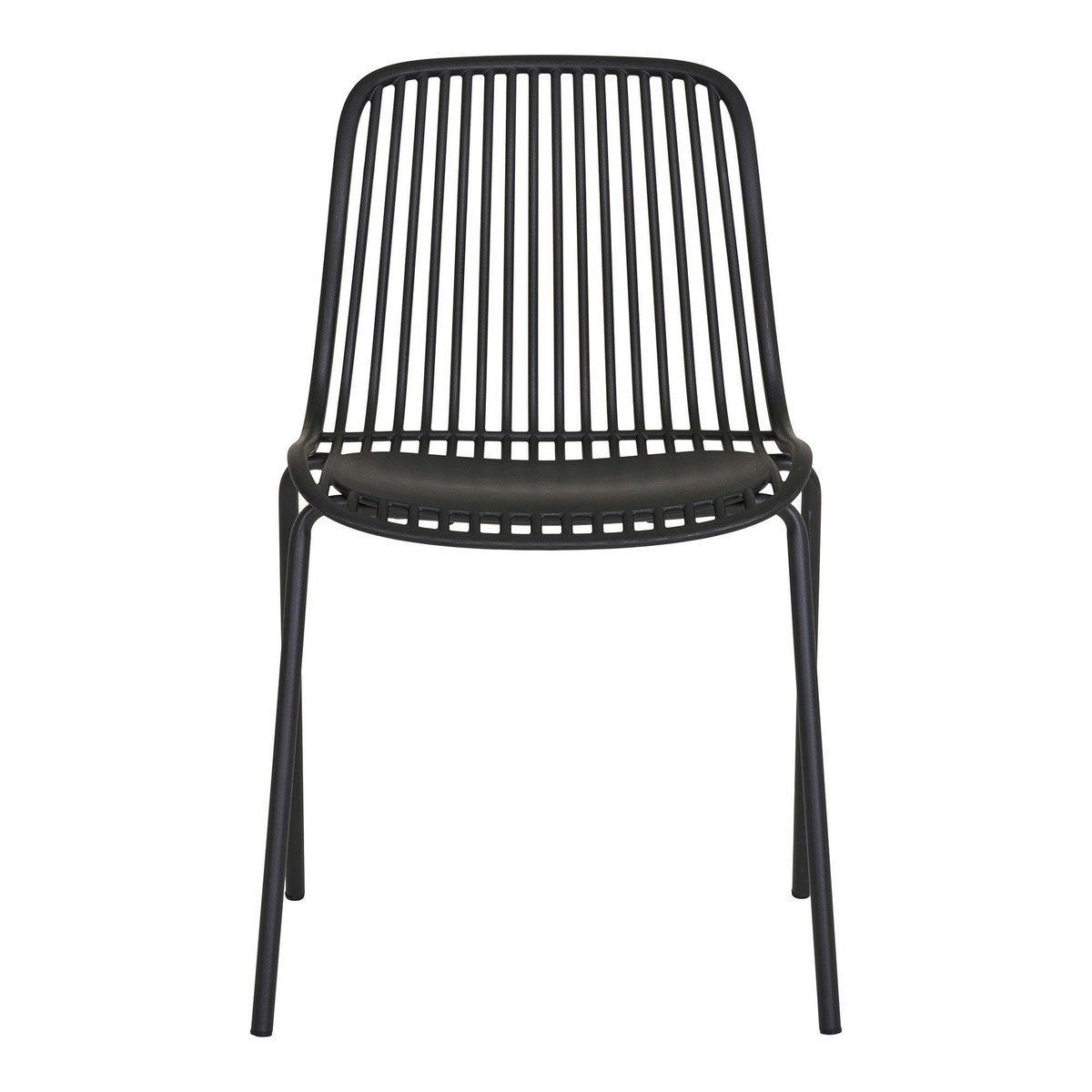 Chaise empilable en polypropylène (lot de 2) ELVA noir, PIER IMPORT