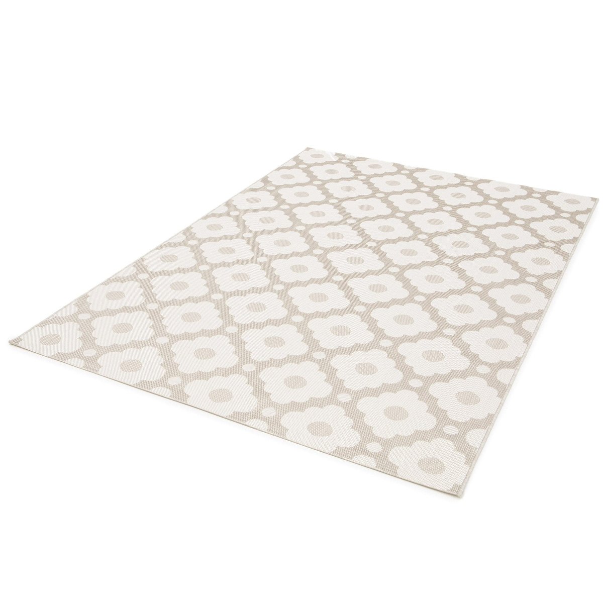 Tapis design intérieur extérieur fibres recyclées DAISY beige sable, AFK LIVING