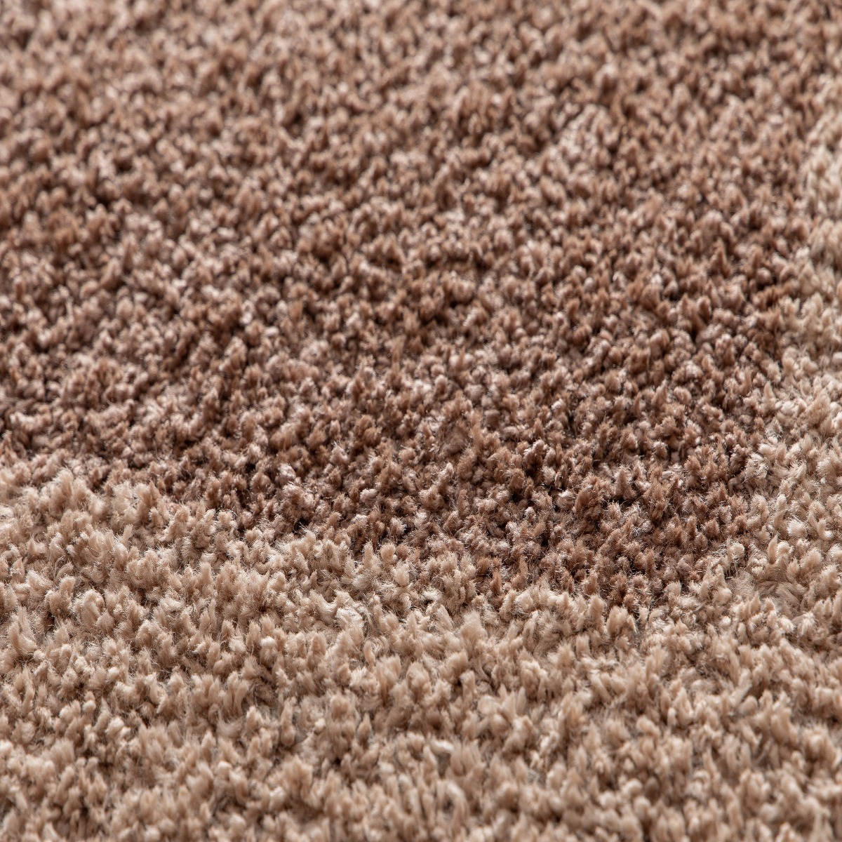 Tapis shaggy doux moderne prune MOKA ENCADRE prune brun, THE DECO FACTORY