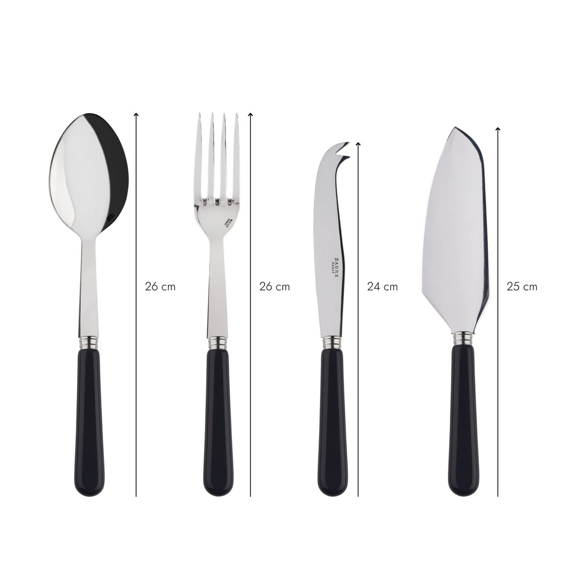 Set Les Essentiels - ensemble de 4 couverts de service, Pop noir, SABRE