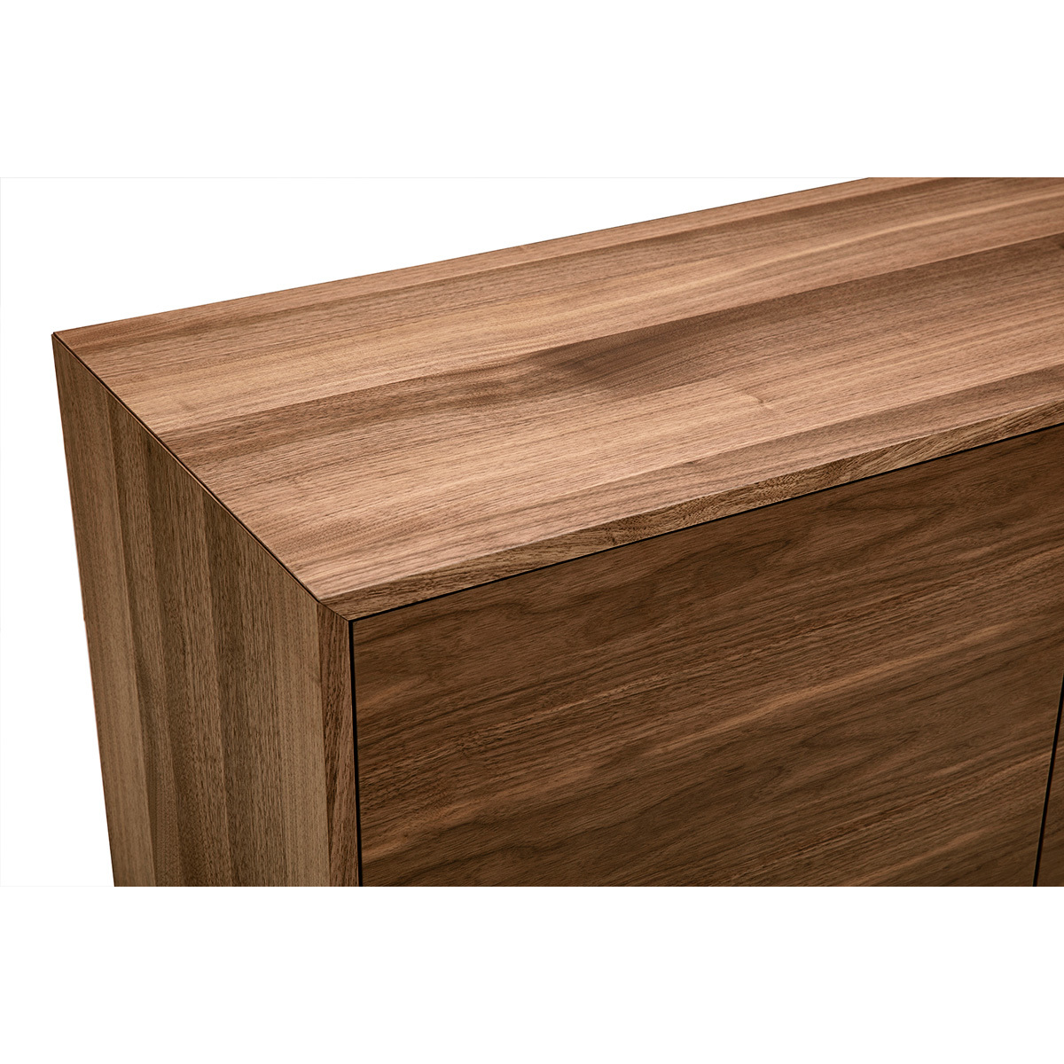 Buffet vintage en bois foncé noyer 2 portes L120 cm MANNY couleur unique, MILIBOO