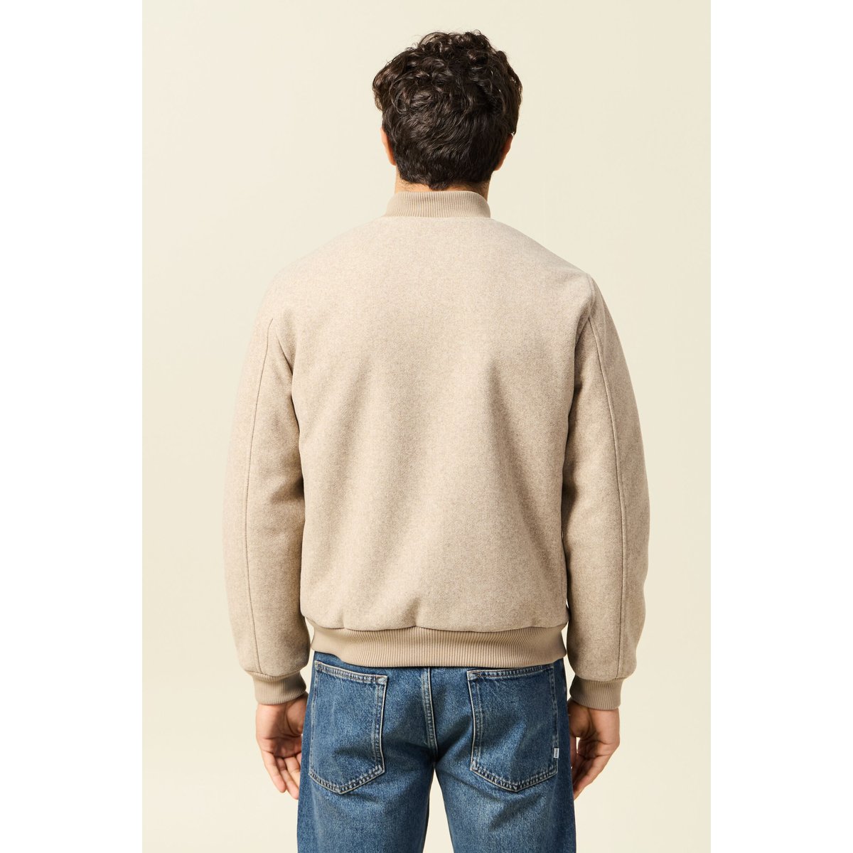Blouson doublé manches longues beige, BONOBO