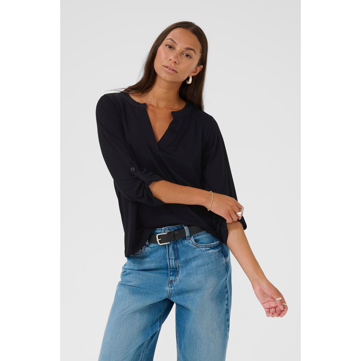 Blouse à manches longues noir black, KAFFE