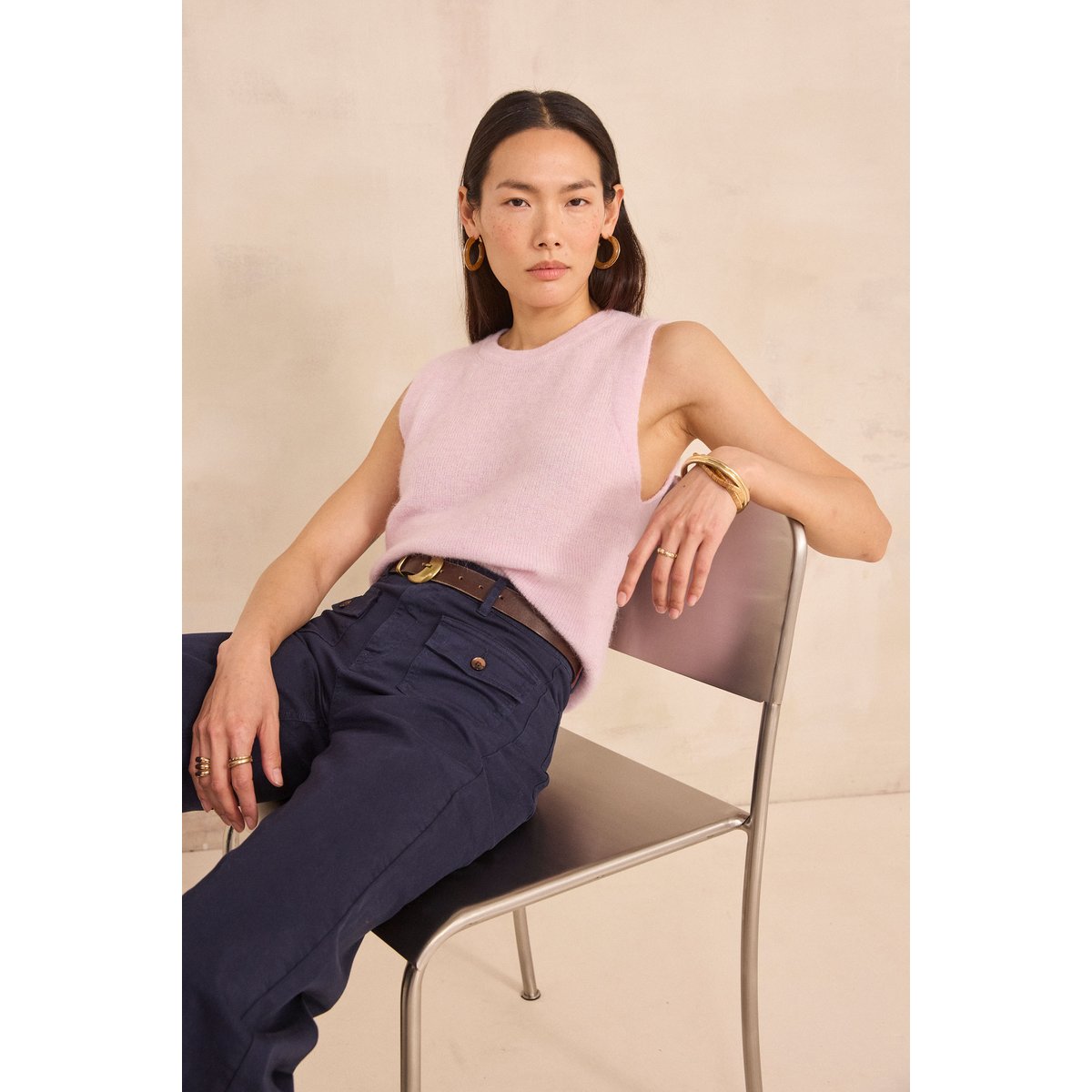 Pull sans manches PERRY rose, Maison 123