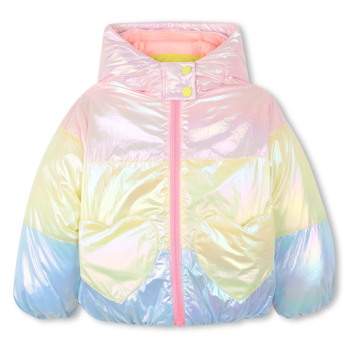 Veste tricolore à capuche peche, BILLIEBLUSH