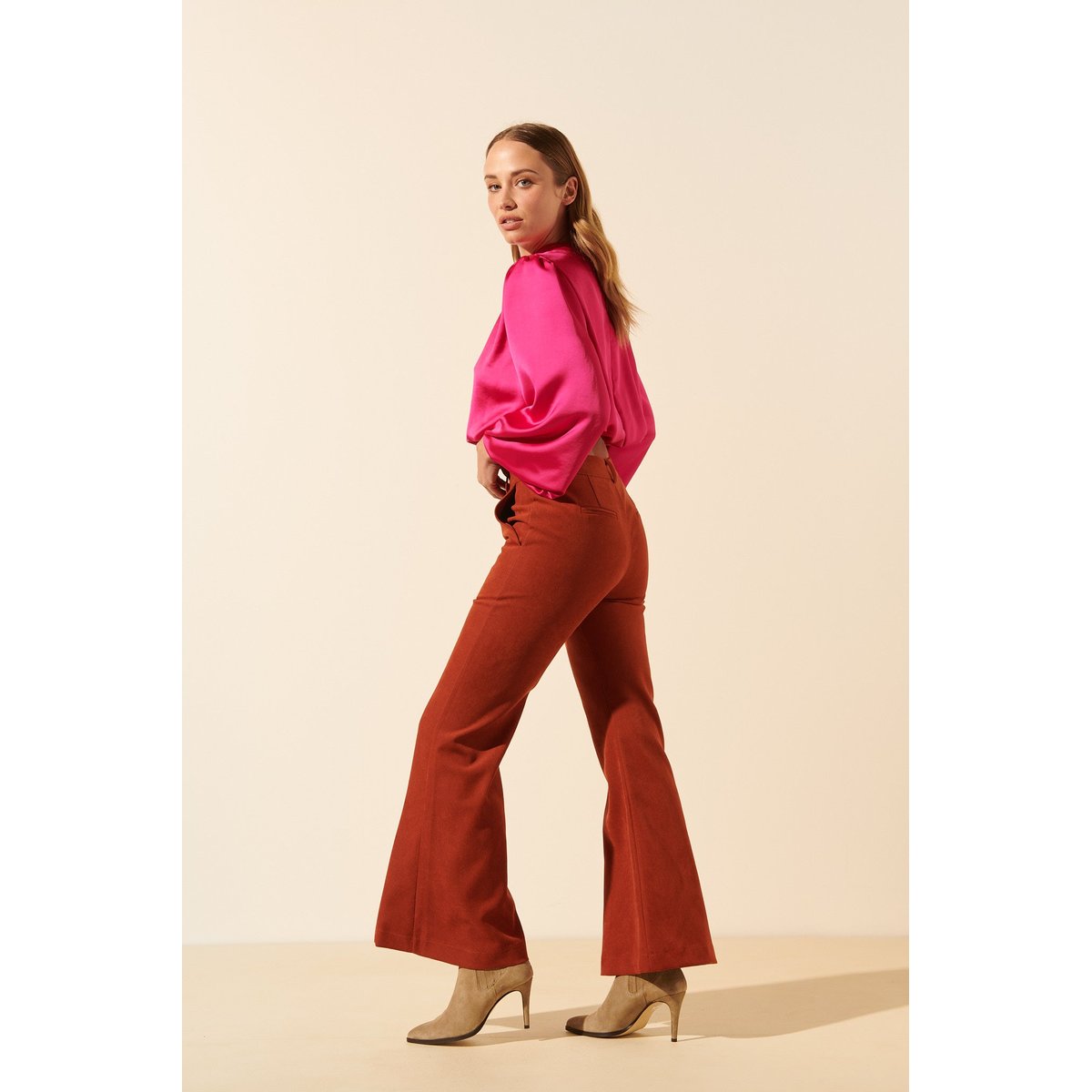 Pantalon évasé PIERRE terracotta, BENOA