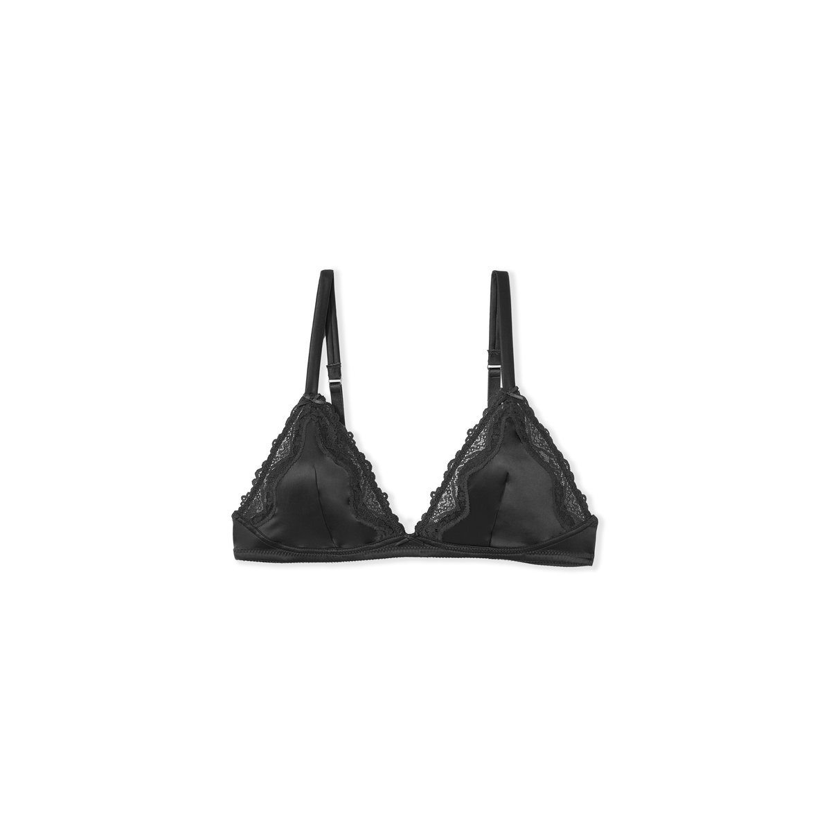 Soutien-gorge triangle satiné CHUCHOTEE noir, ETAM