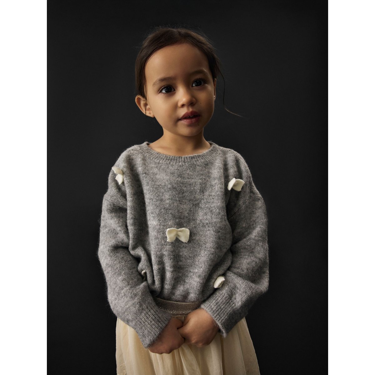 Pull En Maille gris - grey melange1, NAME IT