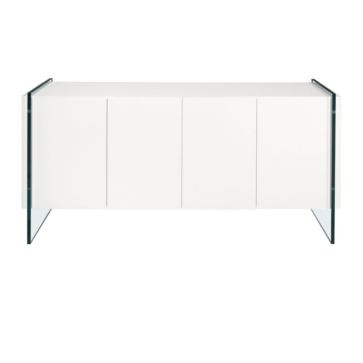 Buffet bois et verre trempé verre | blanc, ANGEL CERDA