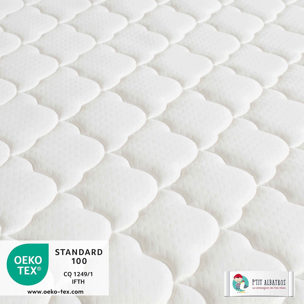 Matelas bébé Champion blanc, P'TIT ALBATROS