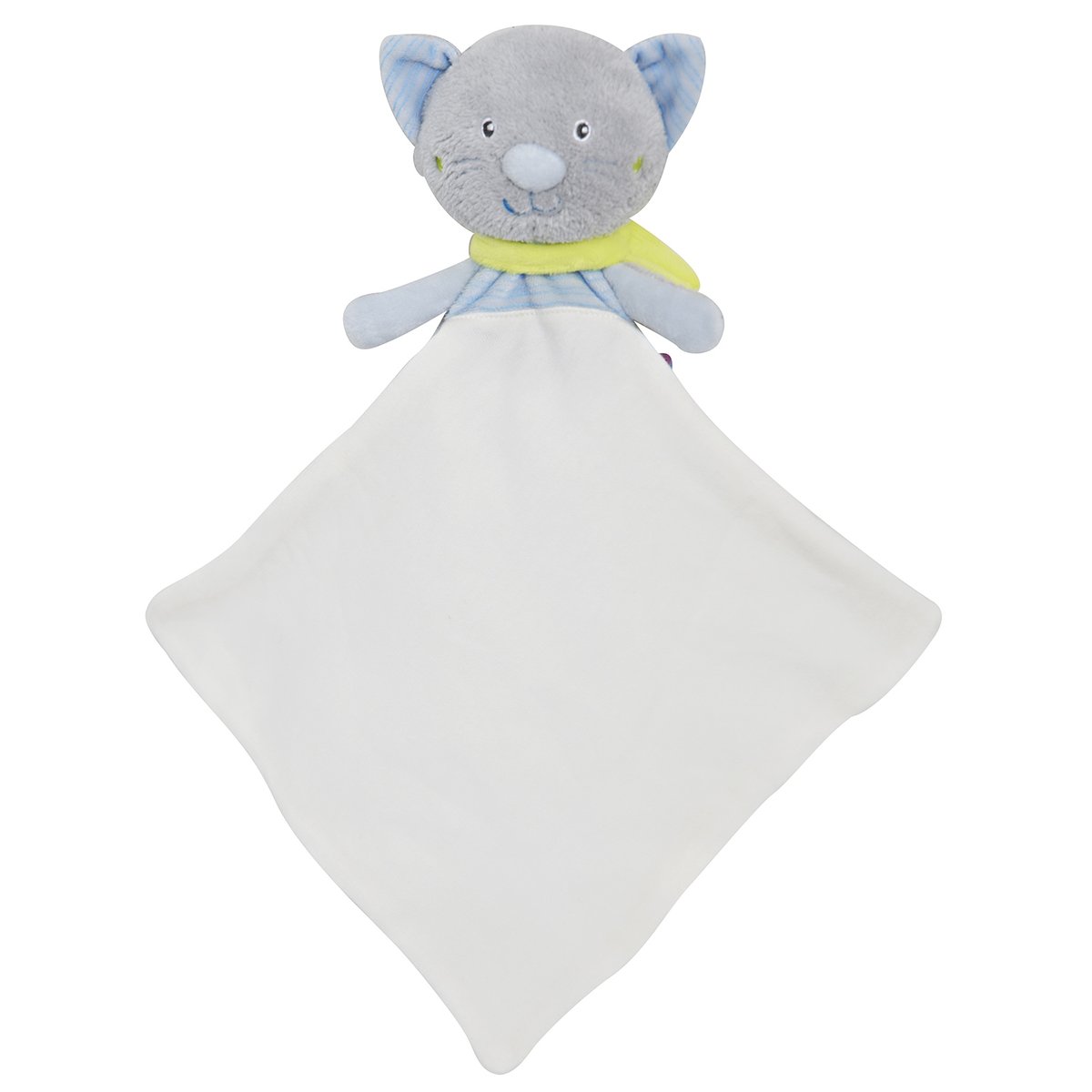 Doudou mouchoir chat bleu, SUCRE D'ORGE