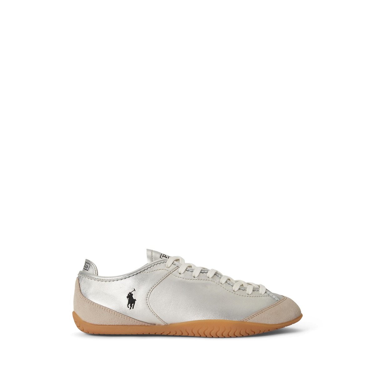 Baskets en cuir LOW PROFILE argent, POLO RALPH LAUREN