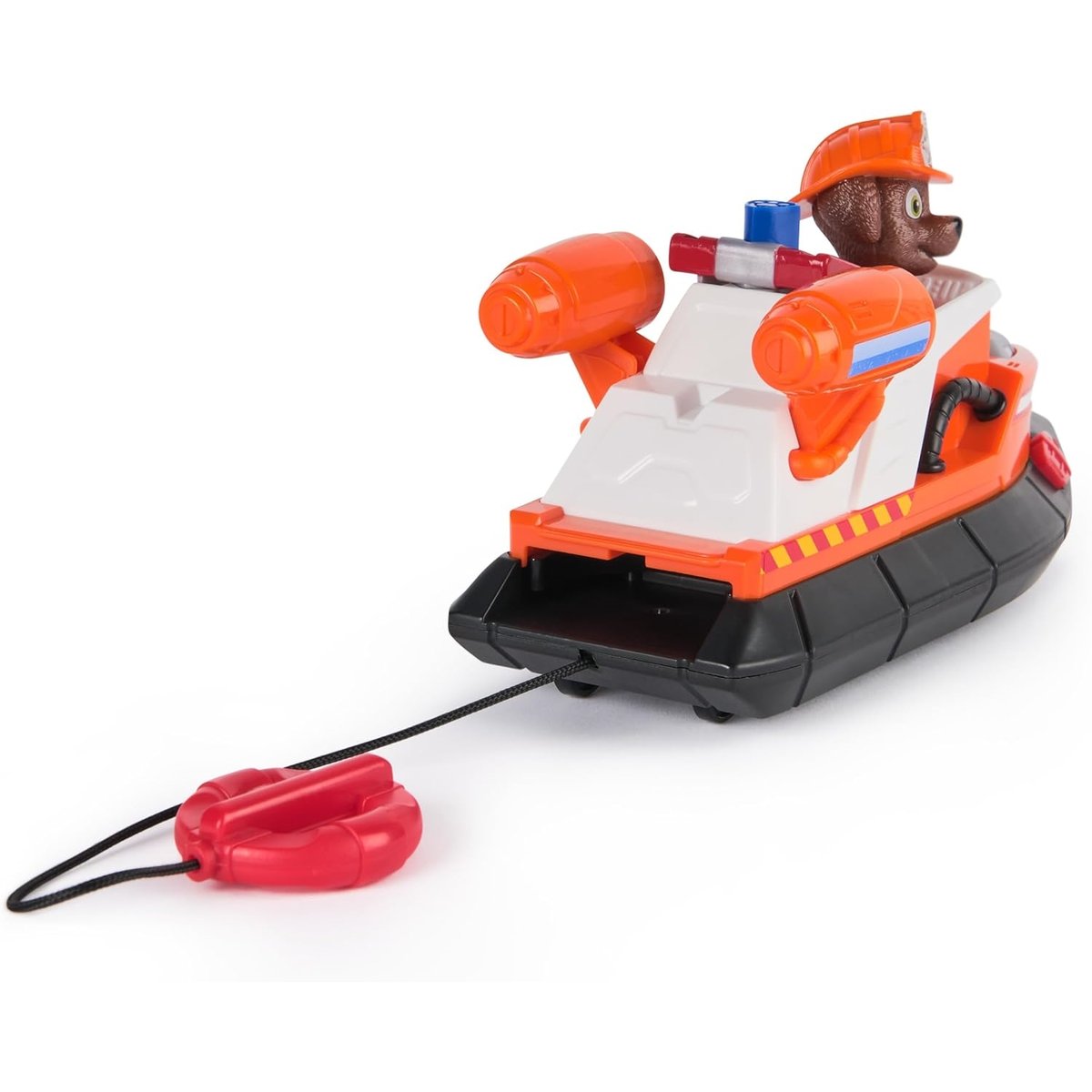 Paw Patrol Fire Rescue - Zuma avec le canot de sauvetage orange, SPIN MASTER