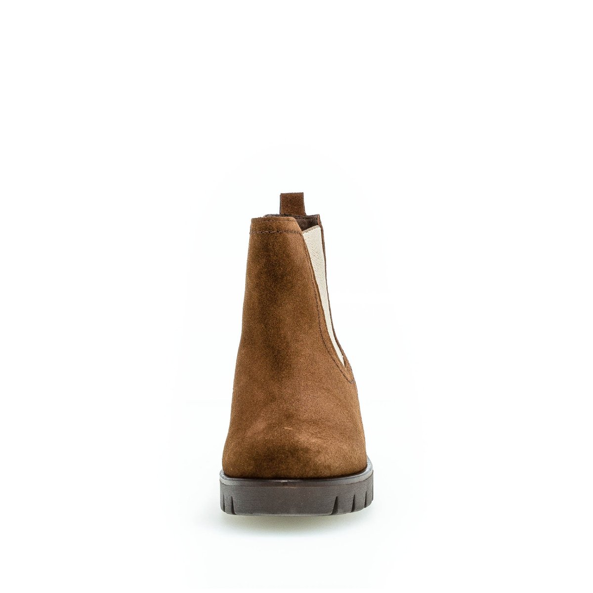 Bottines en cuir à talon décroché marron, GABOR