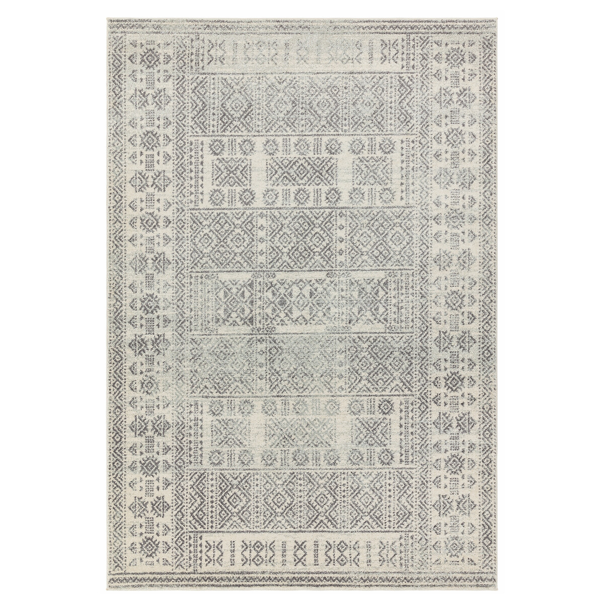Geometric Tribal Rug natural/grey, ÉDITÉ
