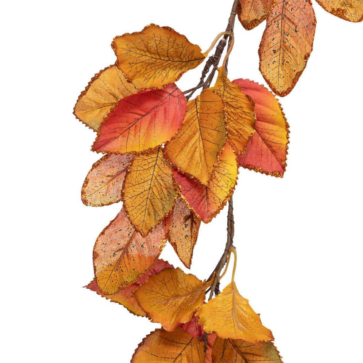 Guirlande feuilles automne 1,80m plastique multicolore, ATMOSPHERA