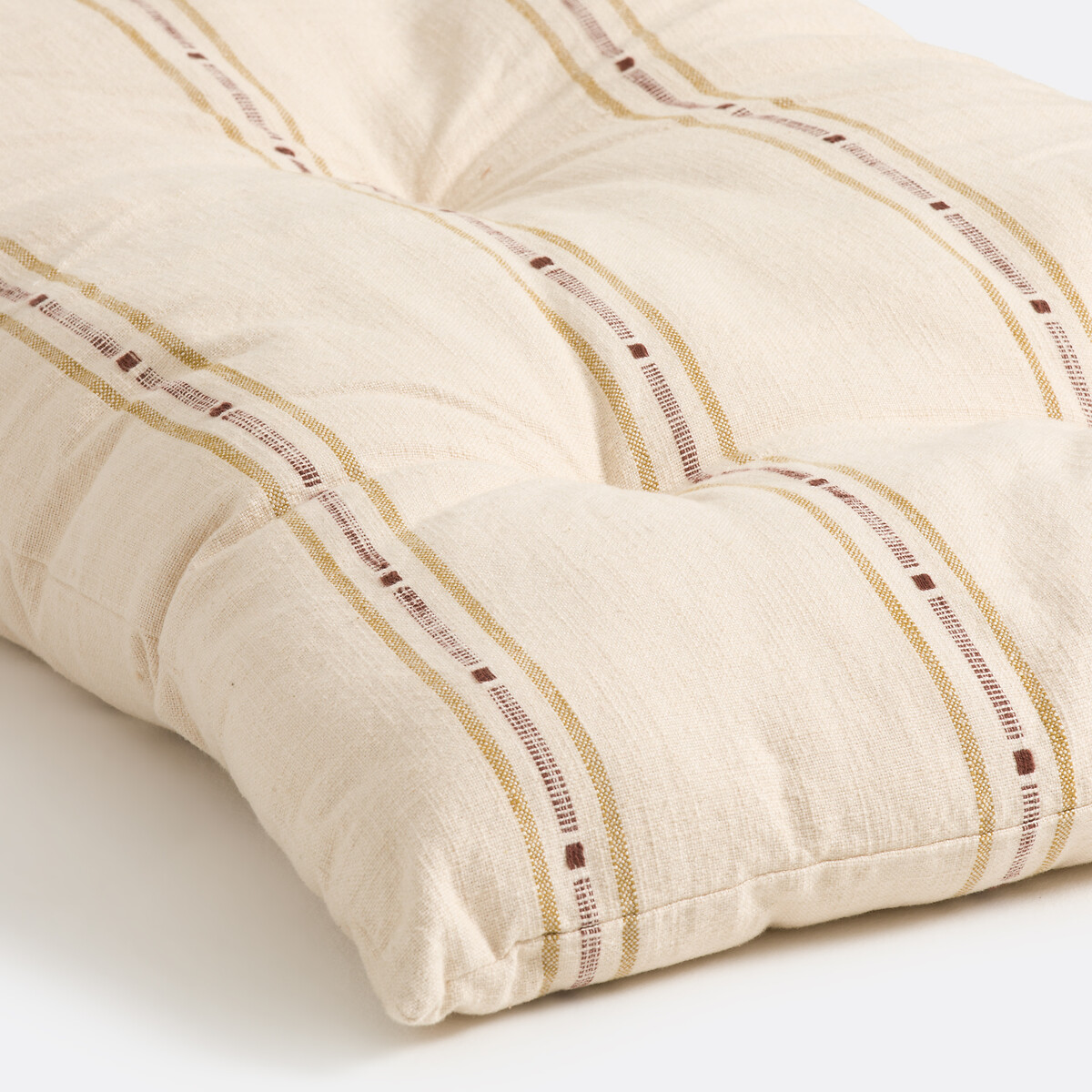Brava cotton floor cushion, 60 x 120cm ecru , LA REDOUTE INTERIEURS