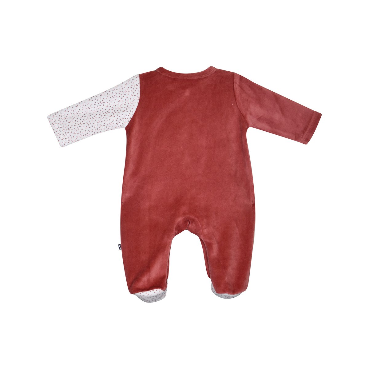 Dors bien mafalda velours rase ouverture devant naissance rouge, SUCRE D'ORGE