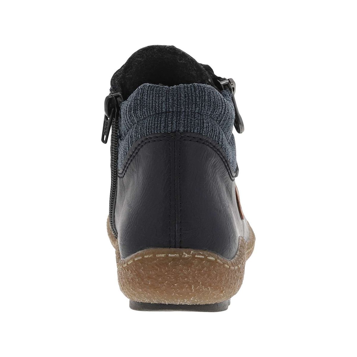 Baskets montantes talon plat bleu marine, RIEKER