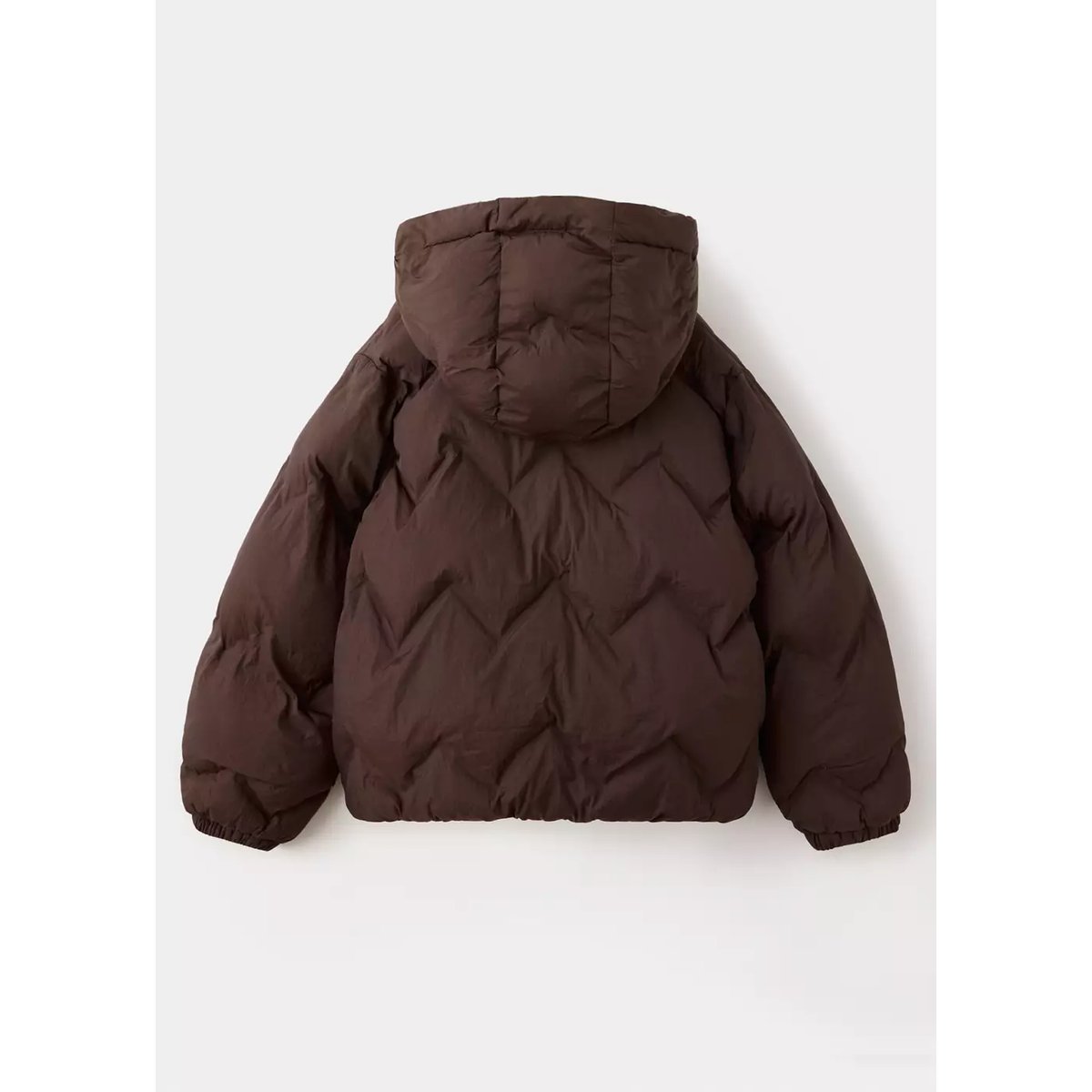 Anorak matelassé à capuche marron, MANGO KIDS