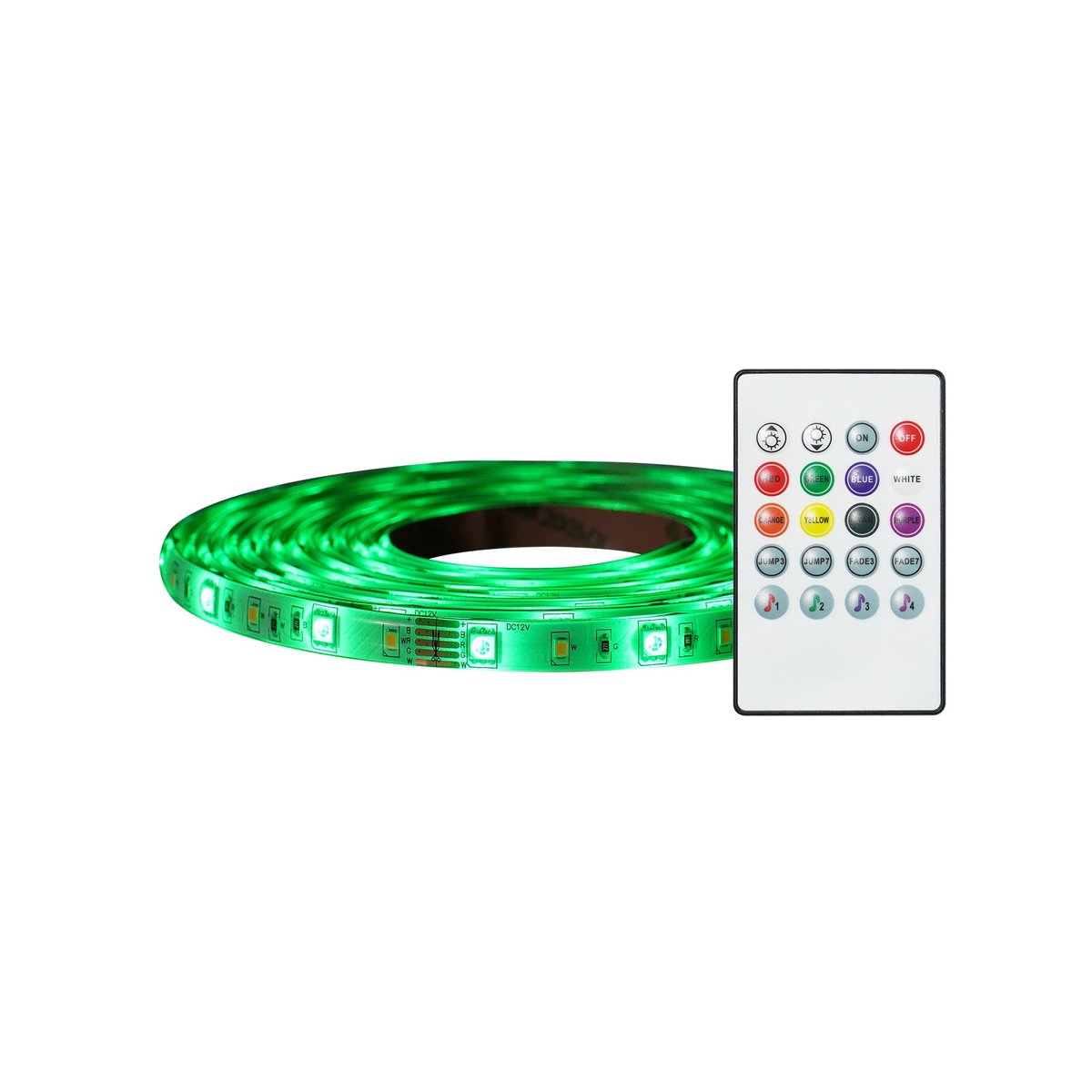 Effet lumineux rectangulaire et discret en plastique, à variation de couleurs RUBAN LED 5M blanc, NORDLUX