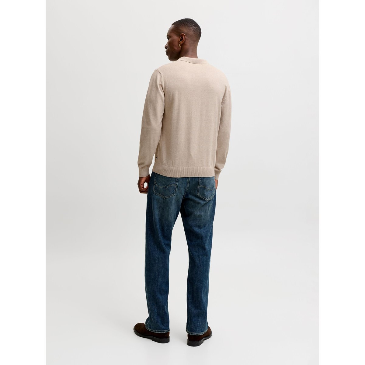 Polo Tricoté grise - moonbeam, JACK & JONES